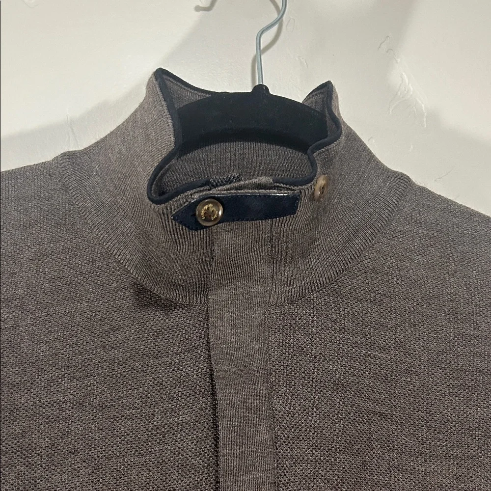 Men's Zegna Wool Brown Sweater L/XL - Picture 5 of 13